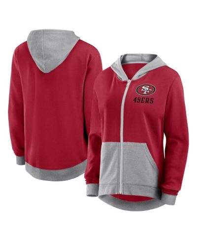 Logo Athletic Женское худи Logo Athletic San Francisco 49ers Hit It French Terry Full-Zip, алая