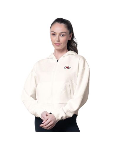 MSX by Michael Strahan Women's Cream Kansas City Chiefs Eleanor Full-Zip Hoodie