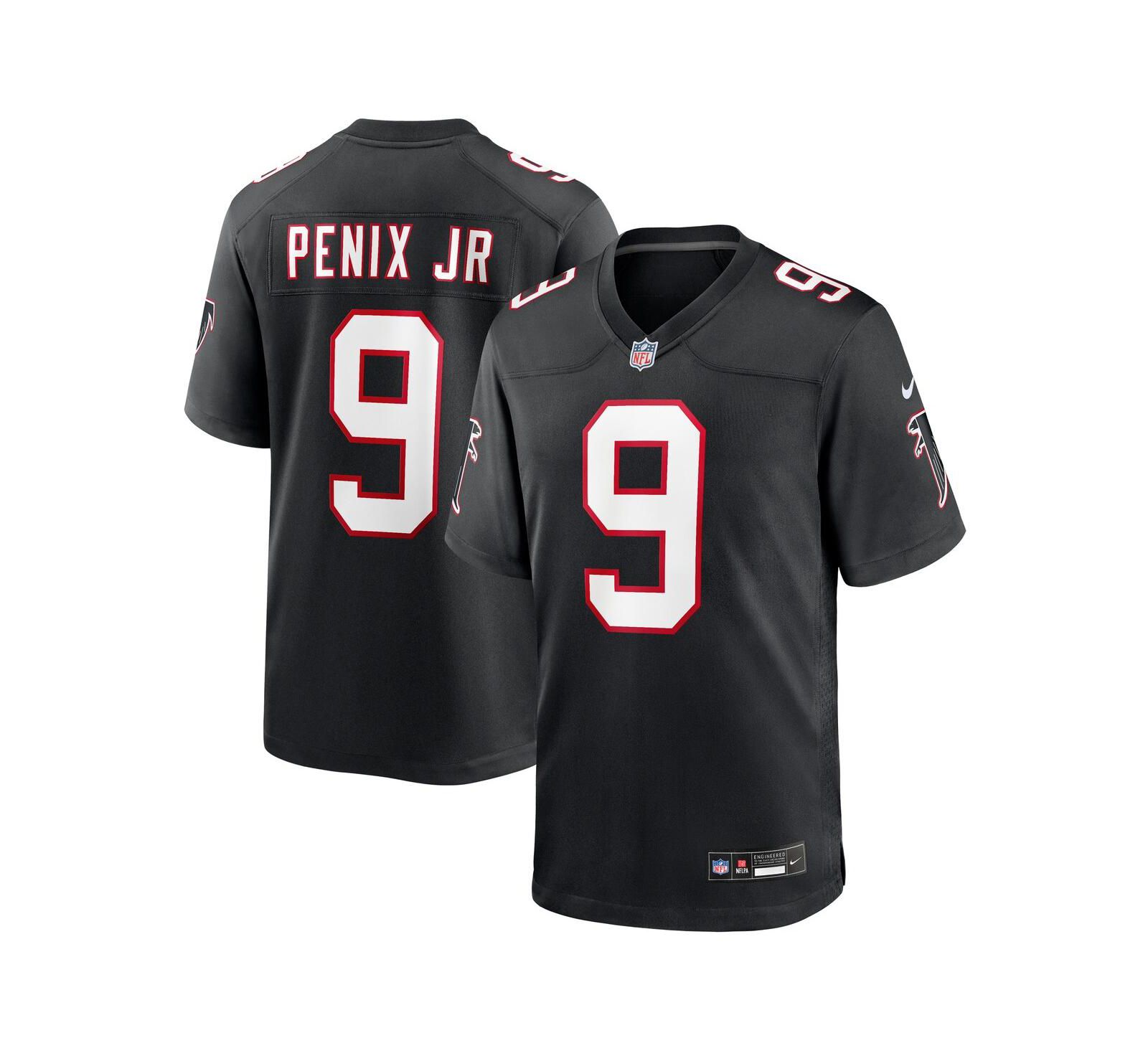Nike Мужская игровая джерси Michael Penix Jr. Atlanta Falcons Alternate Black