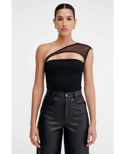 Женский вечерний топ Marcella Parker Sheer Mesh Chest-Cutout One-Shoulder