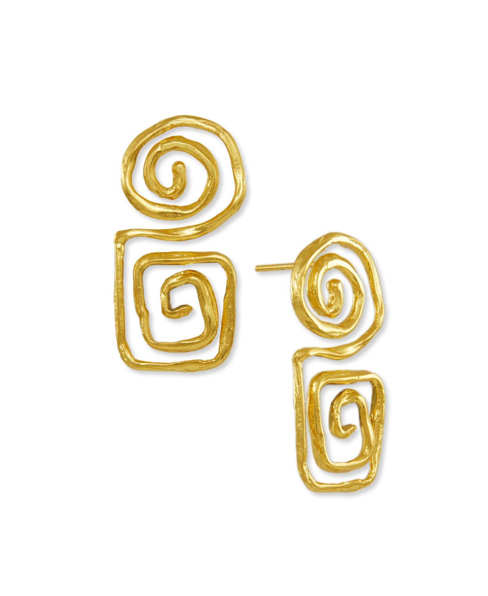 Ottoman Hands серьги-гвоздики Megara Geometric Spiral Stud
