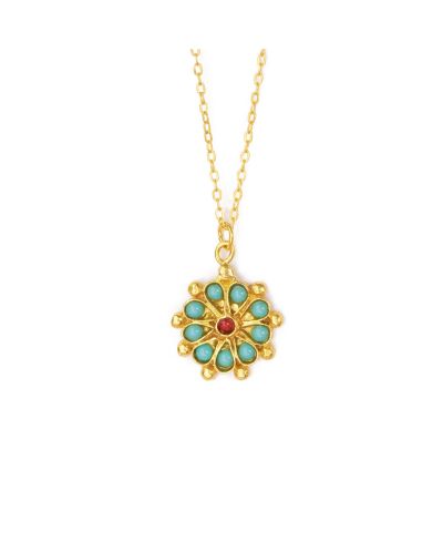 Ottoman Hands Beaded Pendant Necklace