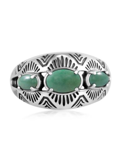 Кольцо American West Jewelry Sterling 3-Stone Oval Band Ring, Size 10