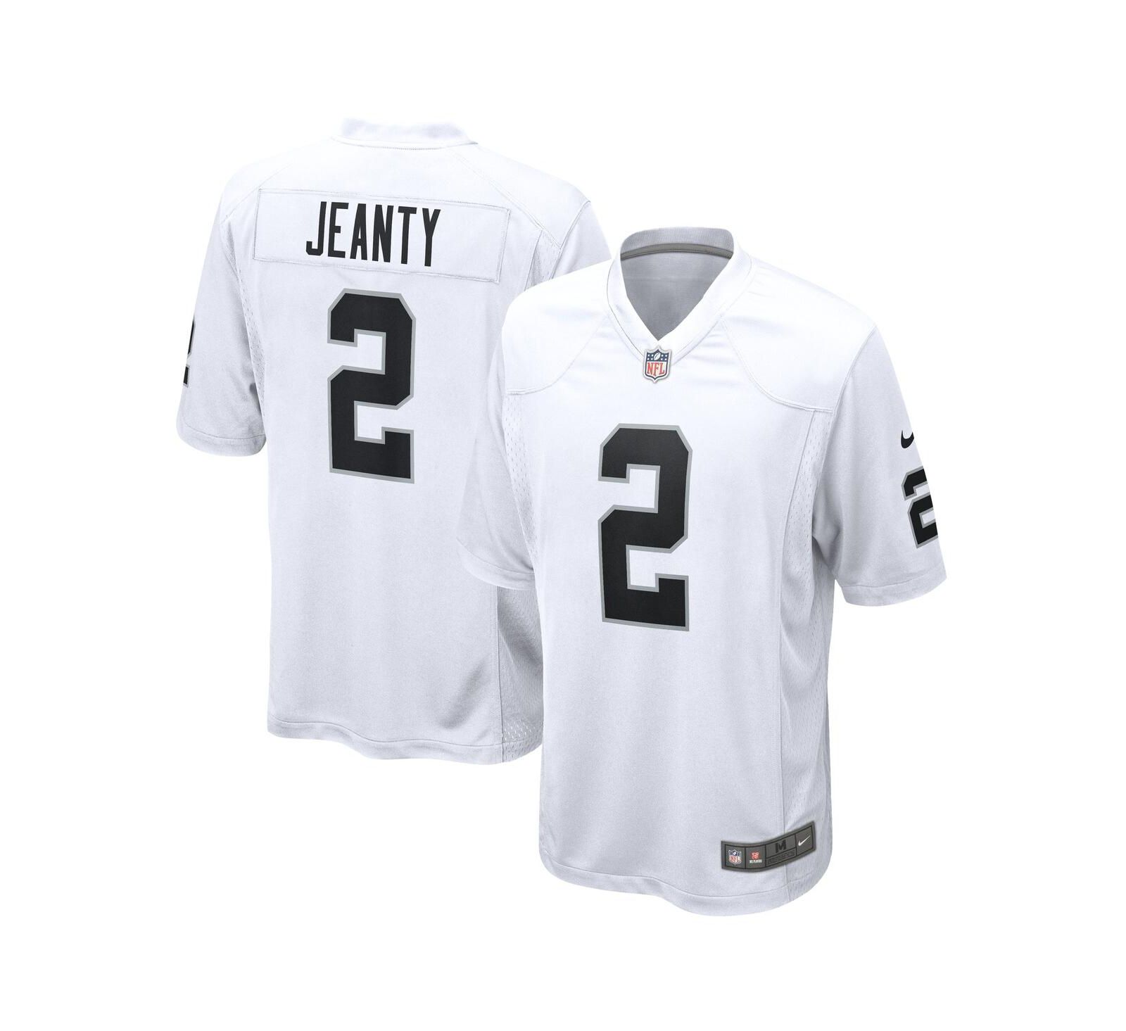 Мужская игровая джерси Nike Las Vegas Raiders Ashton Jeanty, белая