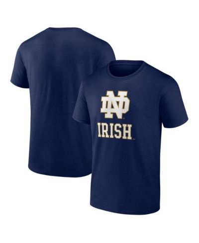 Мужская футболка Fanatics Mto Label Navy Notre Dame Fighting Irish Primary Logo