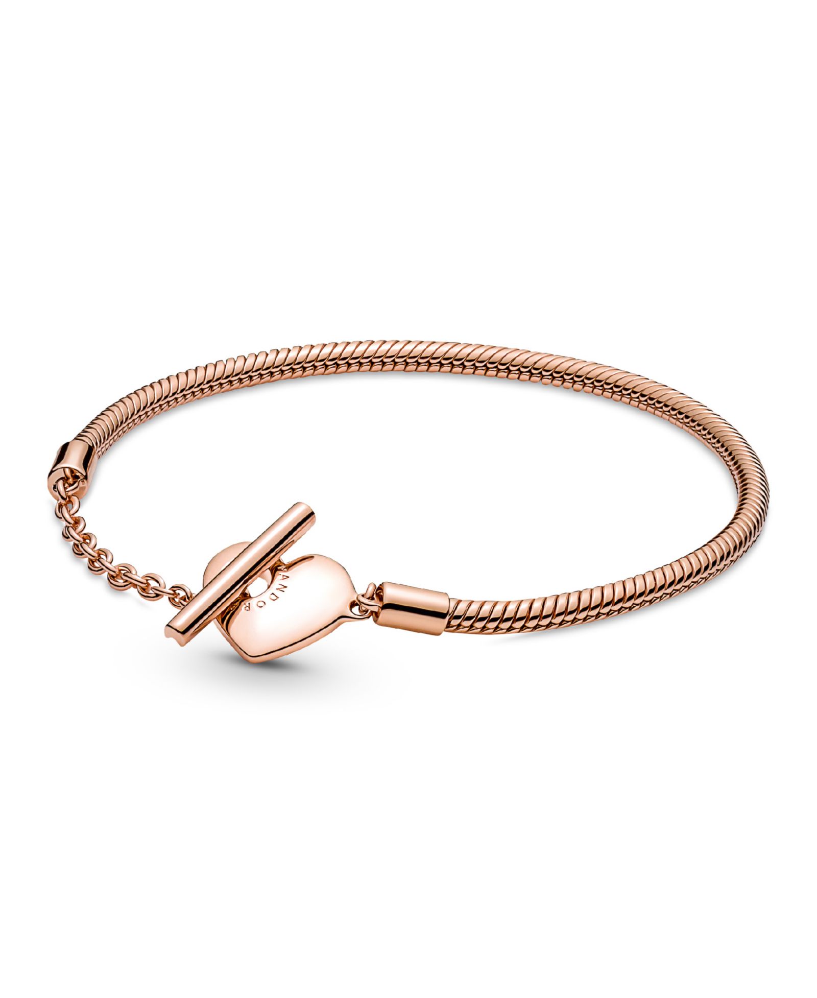 Браслет Pandora Moments Heart T-Bar Snake Chain