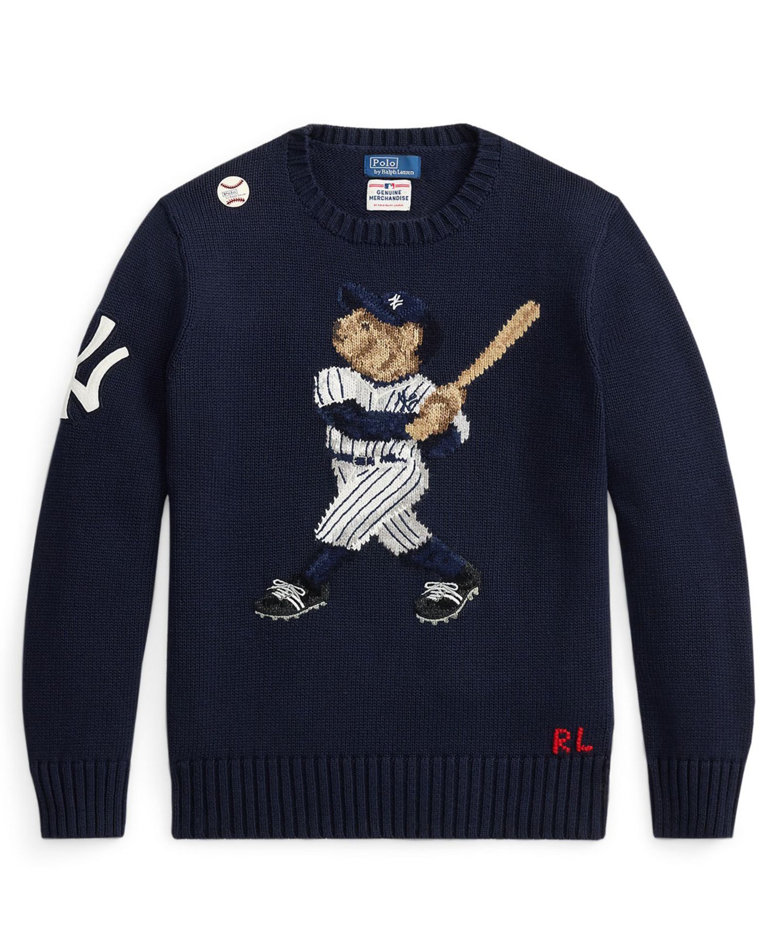 Детский джемпер Polo Ralph Lauren Boys' 8-20 Yankees Bear Crewneck