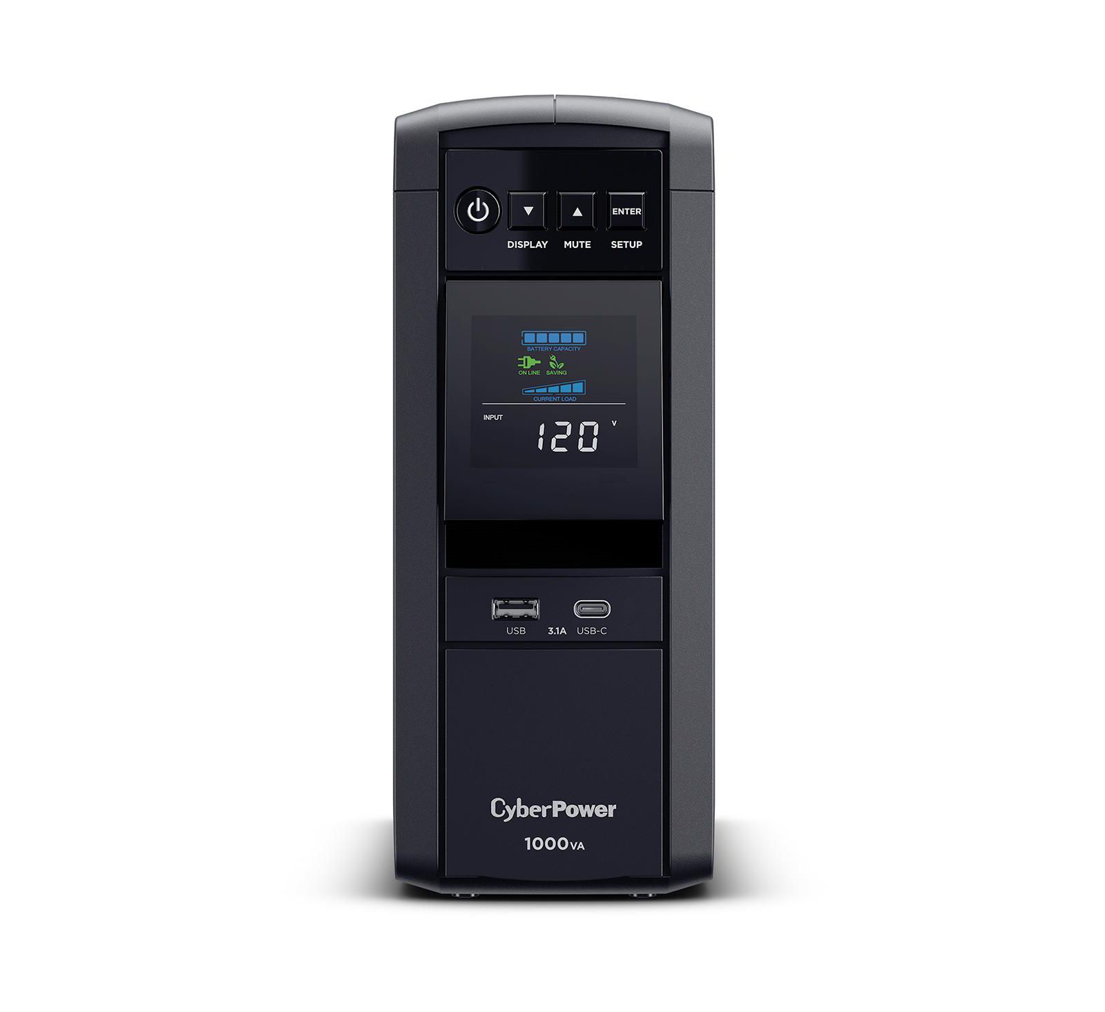 CyberPower 1000VA 600W UPS, 10 Outlets PFC Sinewave Computer Battery Backup