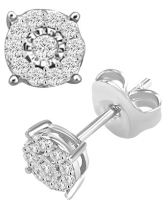 Macy's Diamond Earrings (1/4 ct. t.w.) in Sterling Silver