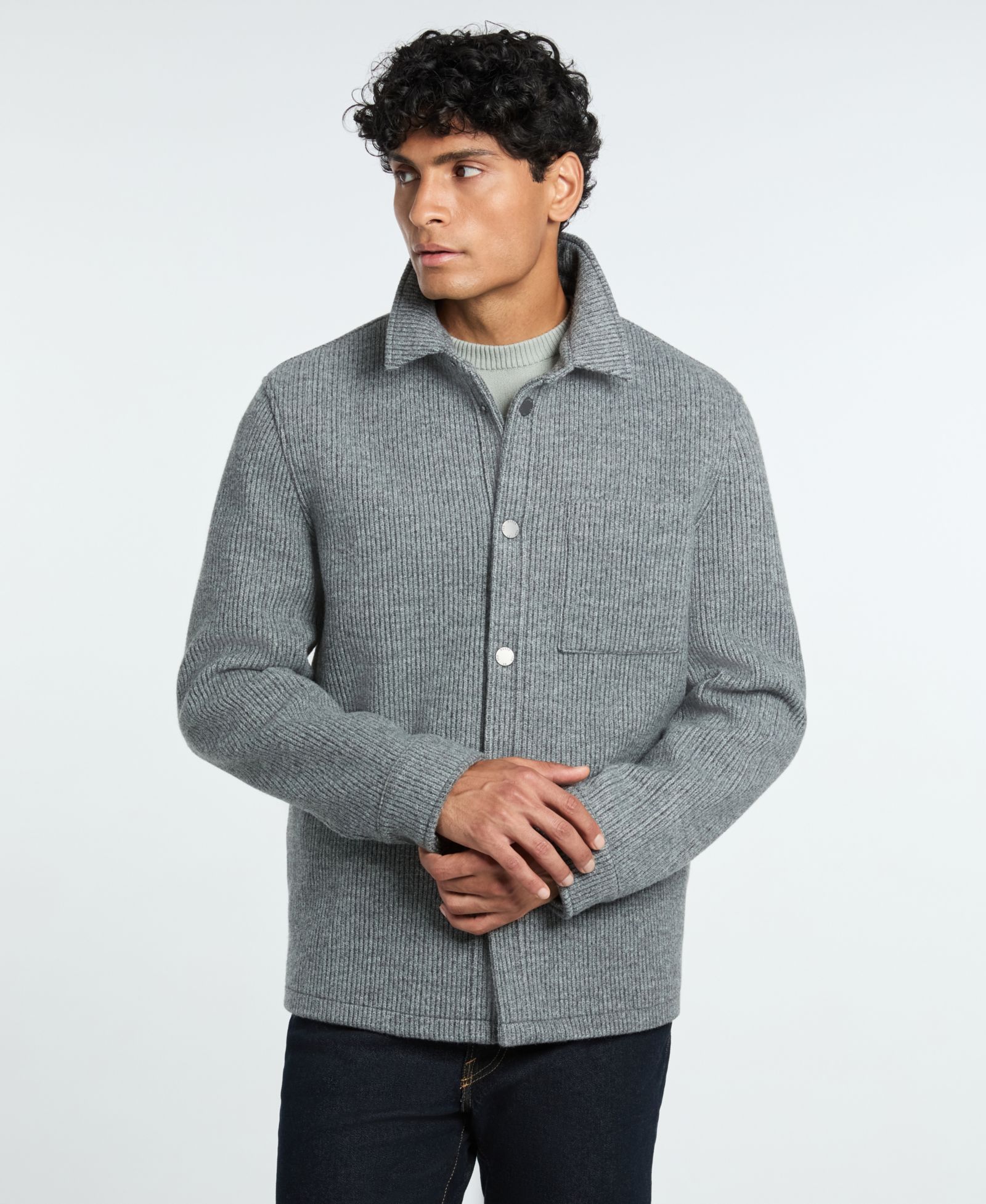 Ted by Ted Baker Men's Fully Lined Knit Shirt Jacket