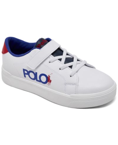 Polo Ralph Lauren Little Kids Sutton Graphic Fastening Strap Casual Sneakers from Finish Line