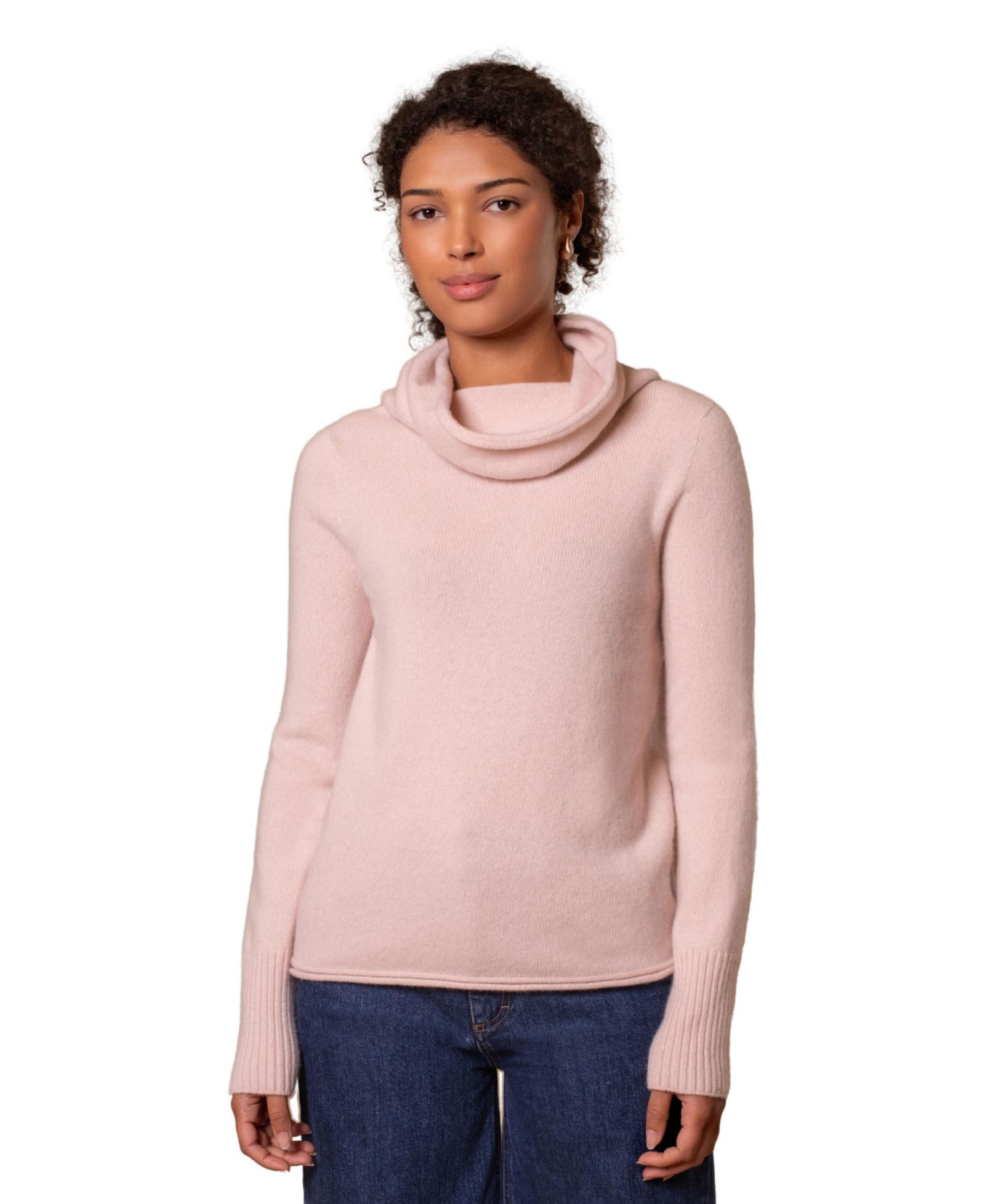 Celtic & Co. Женский мягкий джемпер с воротником-стойкой slouchy