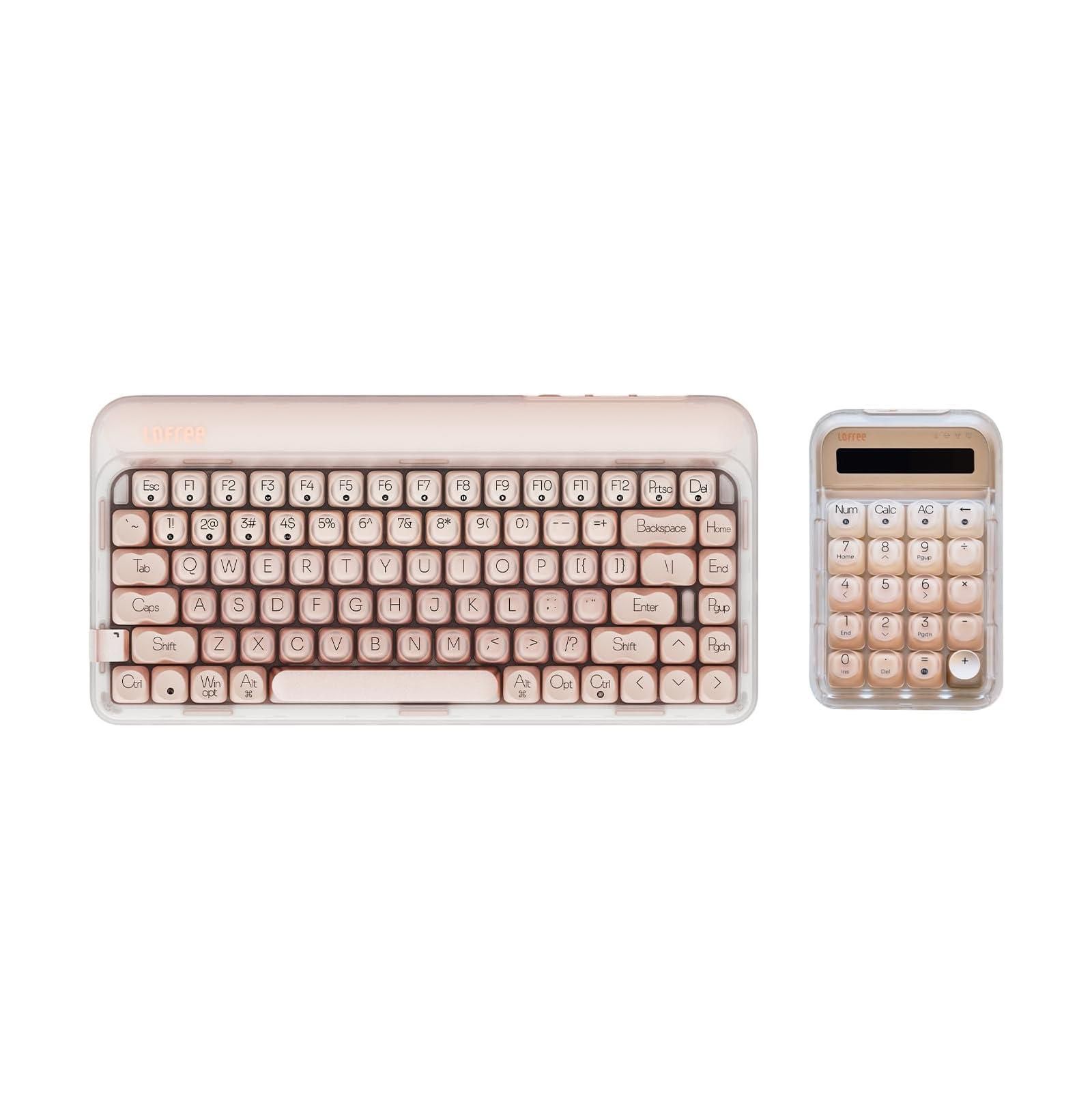 Lofree Foundation Tri-Mode Wireless Rechargeable Mechanical Keyboard with Numpad for PC/Mac/iOS