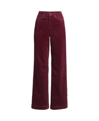 Lands' End женские вельветовые брюки с высокой посадкой и широкими штанинами