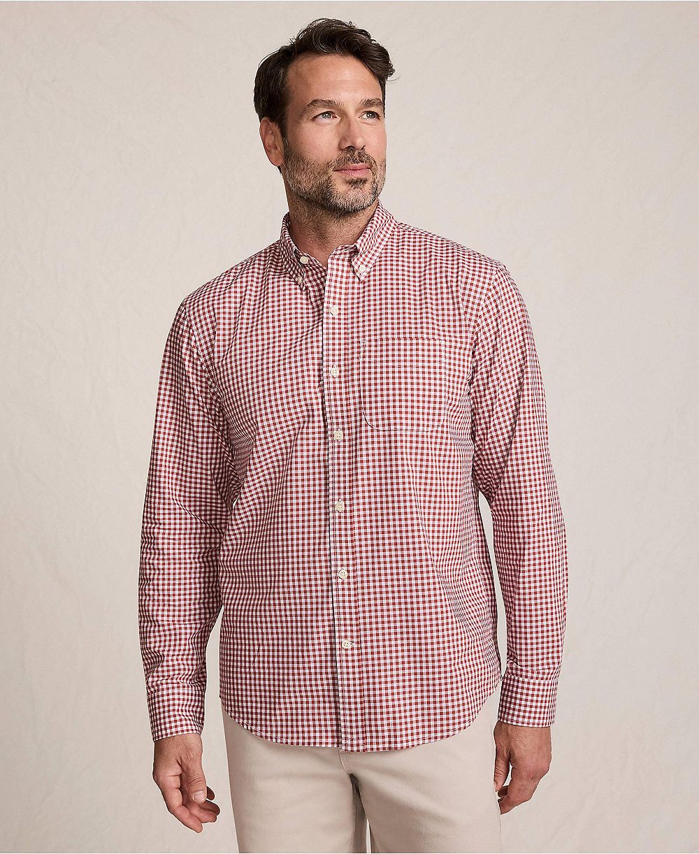Lands' End Men's Long Sleeve Easy Poplin Shirt