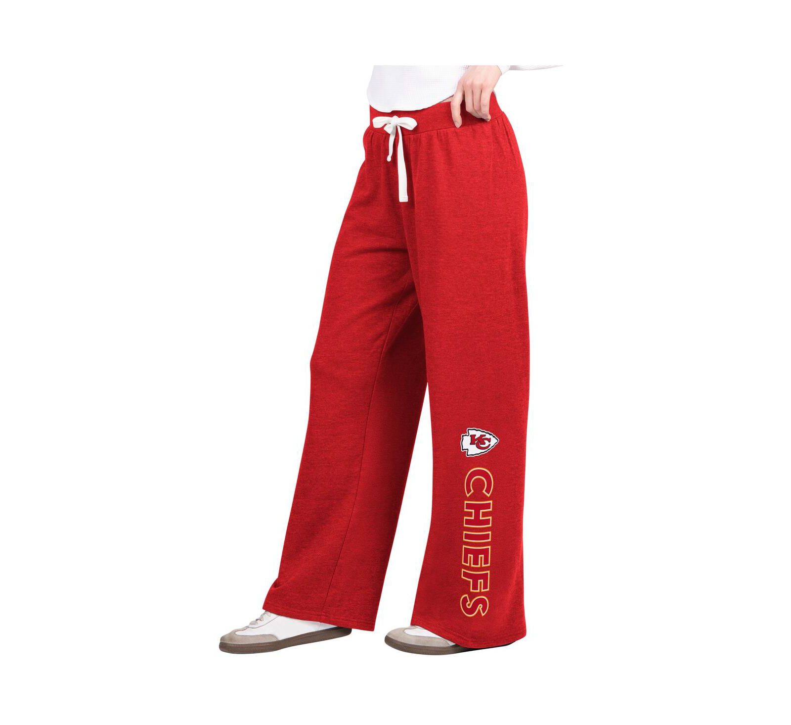 Женские широкие спортивные брюки G-III 4Her by Carl Banks Red Kansas City Chiefs Field