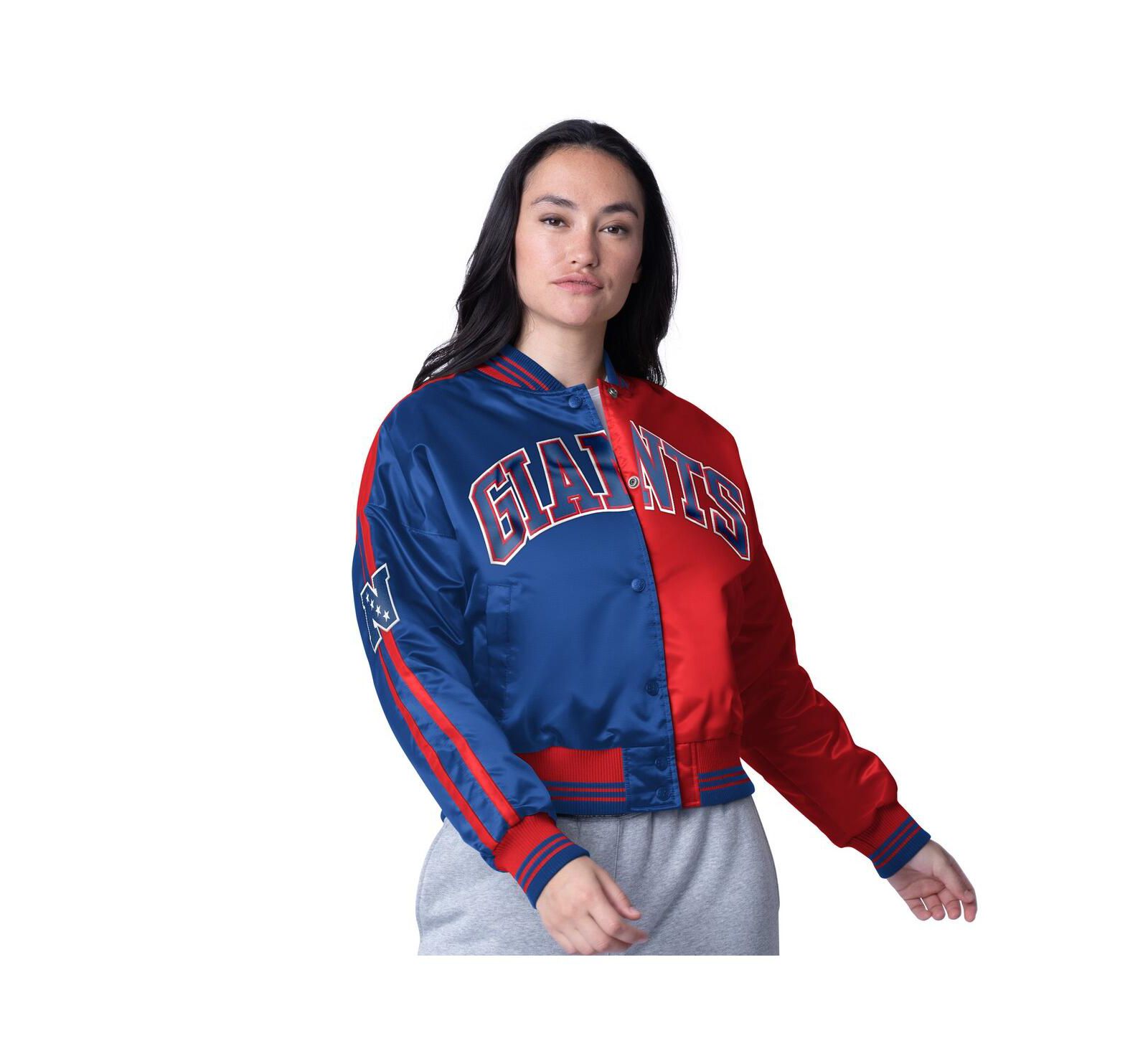 Женская укороченная куртка Starter Red/Royal New York Giants Full-Snap