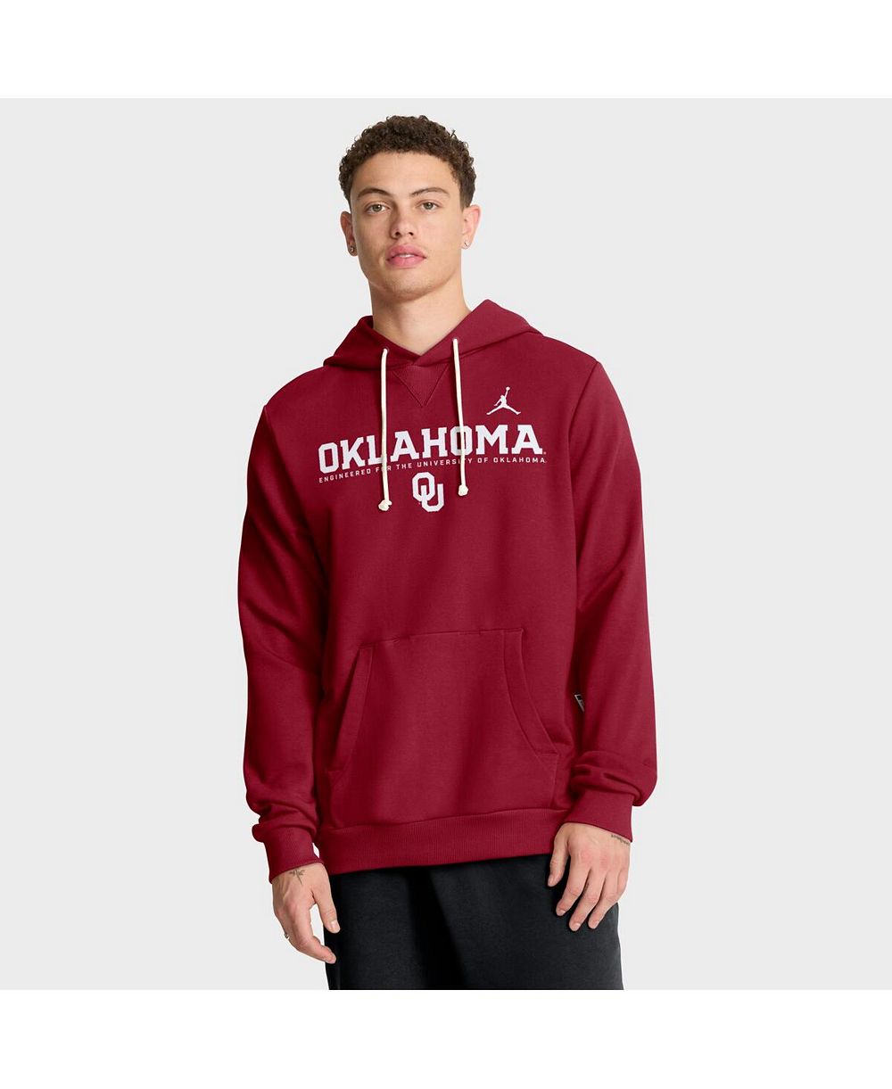 Мужское худи Jordan Crimson Oklahoma Sooners 2025 Sideline Standard Issue Dri-FIT