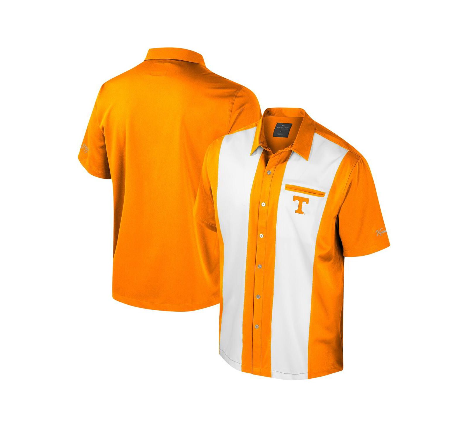 Мужская рубашка Colosseum Tennessee Volunteers Strike Bowling Button-Up, оранжевая