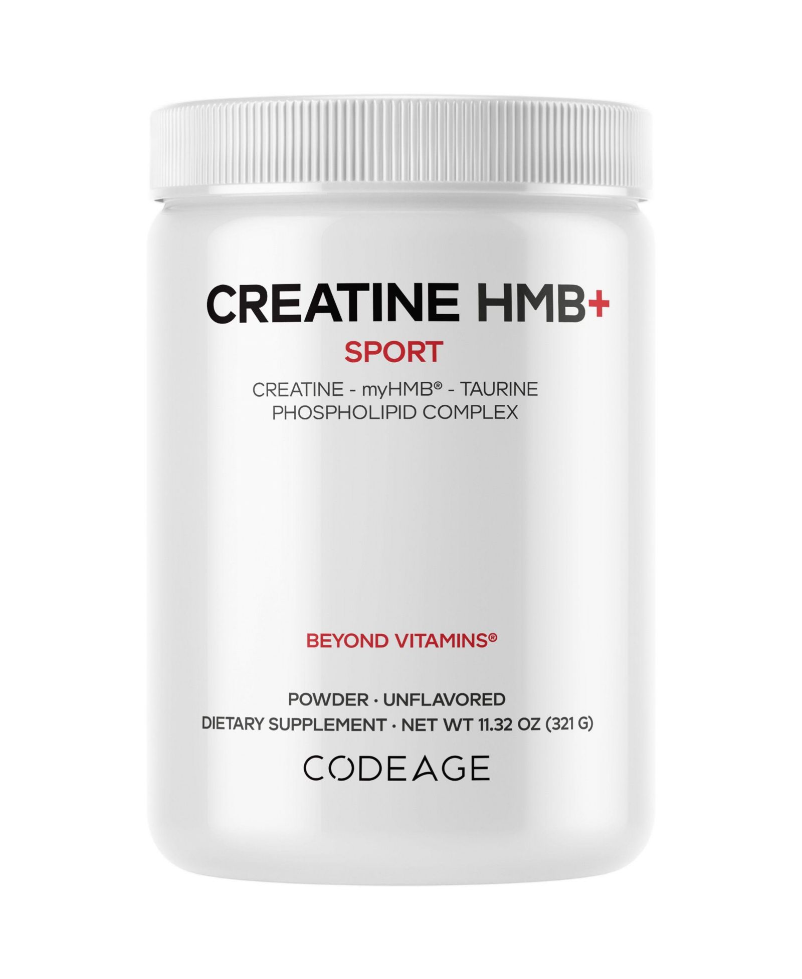 Спортивная добавка Codeage Creatine HMB+ Powder - без вкуса - 11.32 oz