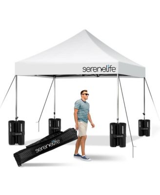 Раскладной тент SereneLife SLGZ10W 10x10 White с водонепроницаемым верхом и сумкой