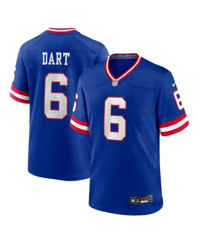 Мужская игровая джерси Nike Jaxson Dart Royal New York Giants Alternate 2 Classic