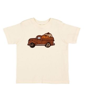 Sweet Wink Little Boys Fall Truck Patch Short Sleeve T-Shirt