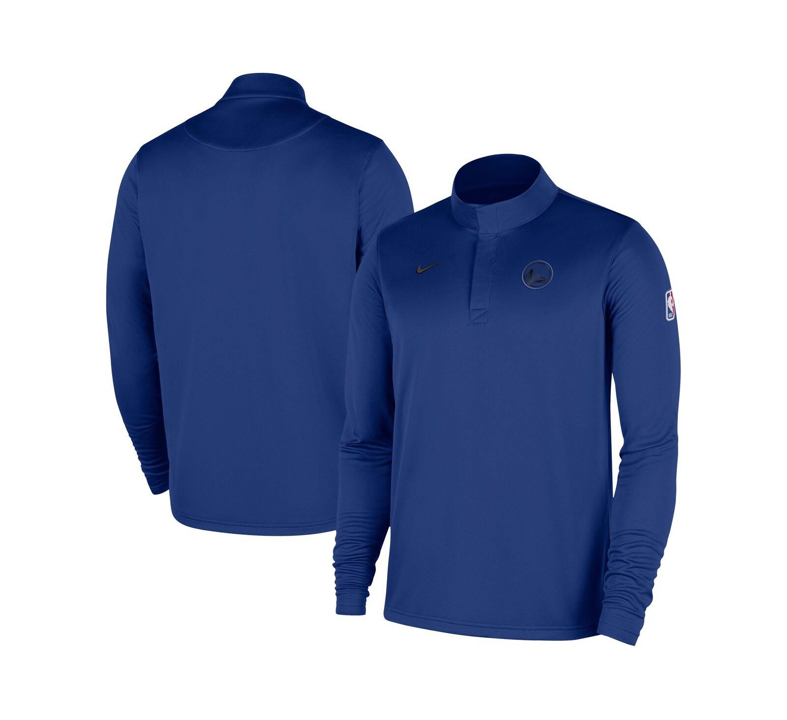 Nike Men's Royal Golden State Warriors 2025/26 Authentic Coaches Quarter-Zip Pullover Jacket