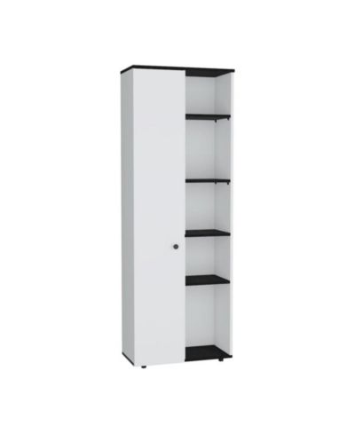 Кухонный шкаф Tuhome Hoyt Multistorage, белый/черный MDF