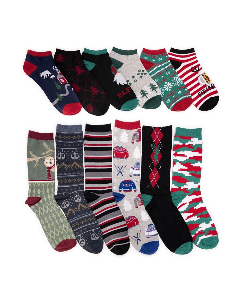 MUK LUKS Мужской 12 Days of Christmas Socks