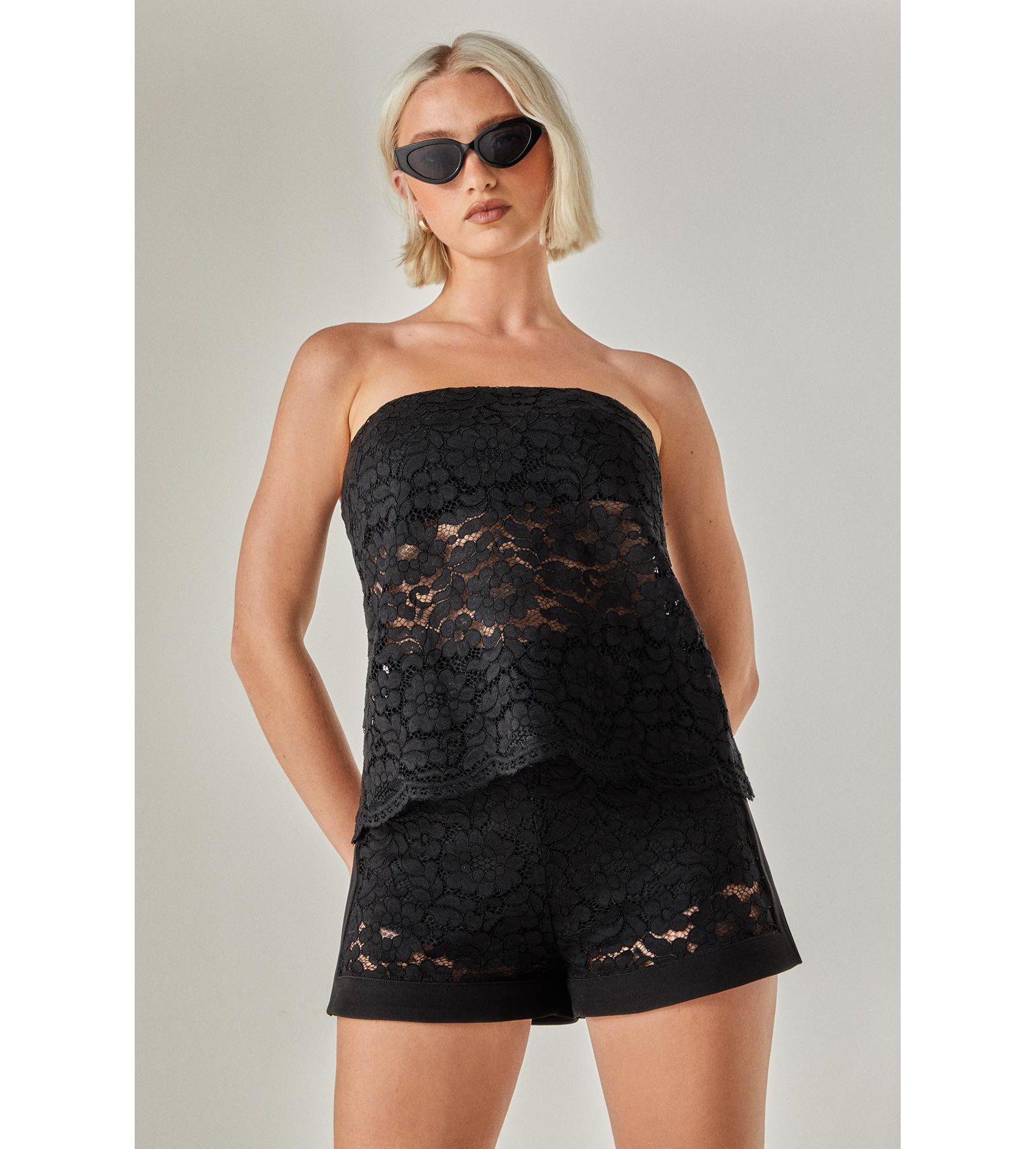 Женский кружевной топ Nasty Gal Bandeau Tailored