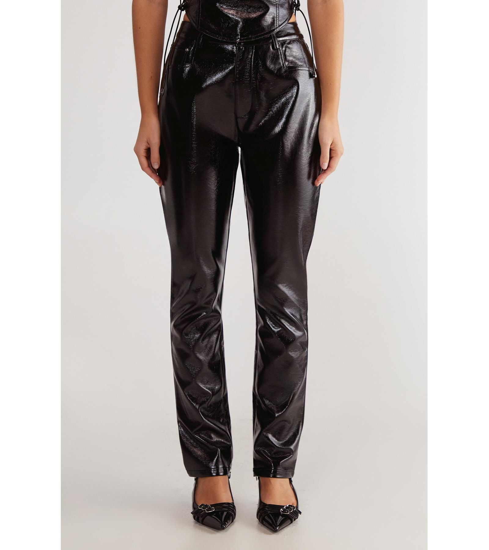 Женские брюки Nasty Gal Distressed High Waisted Vinyl
