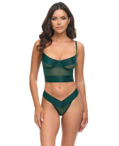 Женский комплект бюстгальтера и сетчатого боди Oh La La Cheri Gia Strappy Mesh
