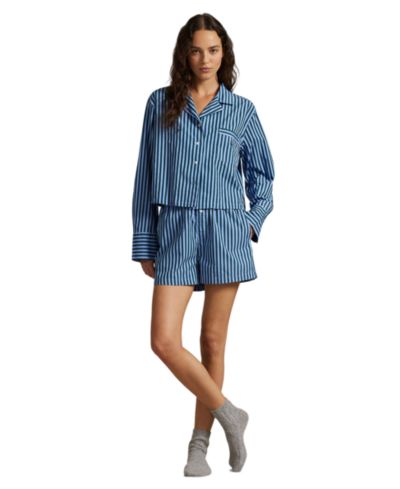 Женский комплект из рубашки и боксерных шорт Polo Ralph Lauren 2-Piece Cropped
