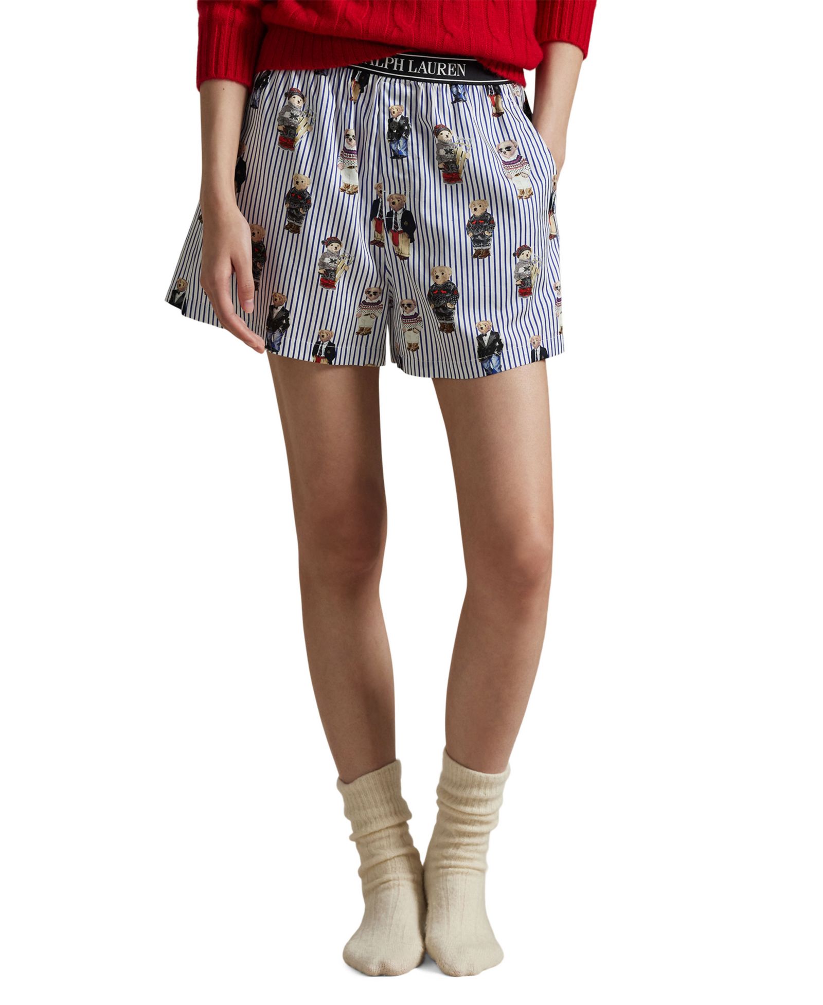 Polo Ralph Lauren Женские All-Over Bear Striped Sleep Boxers