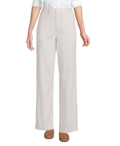 Женские брюки Lands' End High Rise 5 Pocket Wide Leg Chino