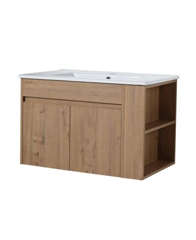 Тумба для ванной комнаты CASAINC 30 Inch с белой керамической раковиной
