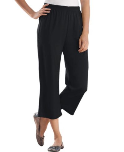 Woman Within Plus Size Within 7-Day Elastic-Waist Stretchy Knit Capri