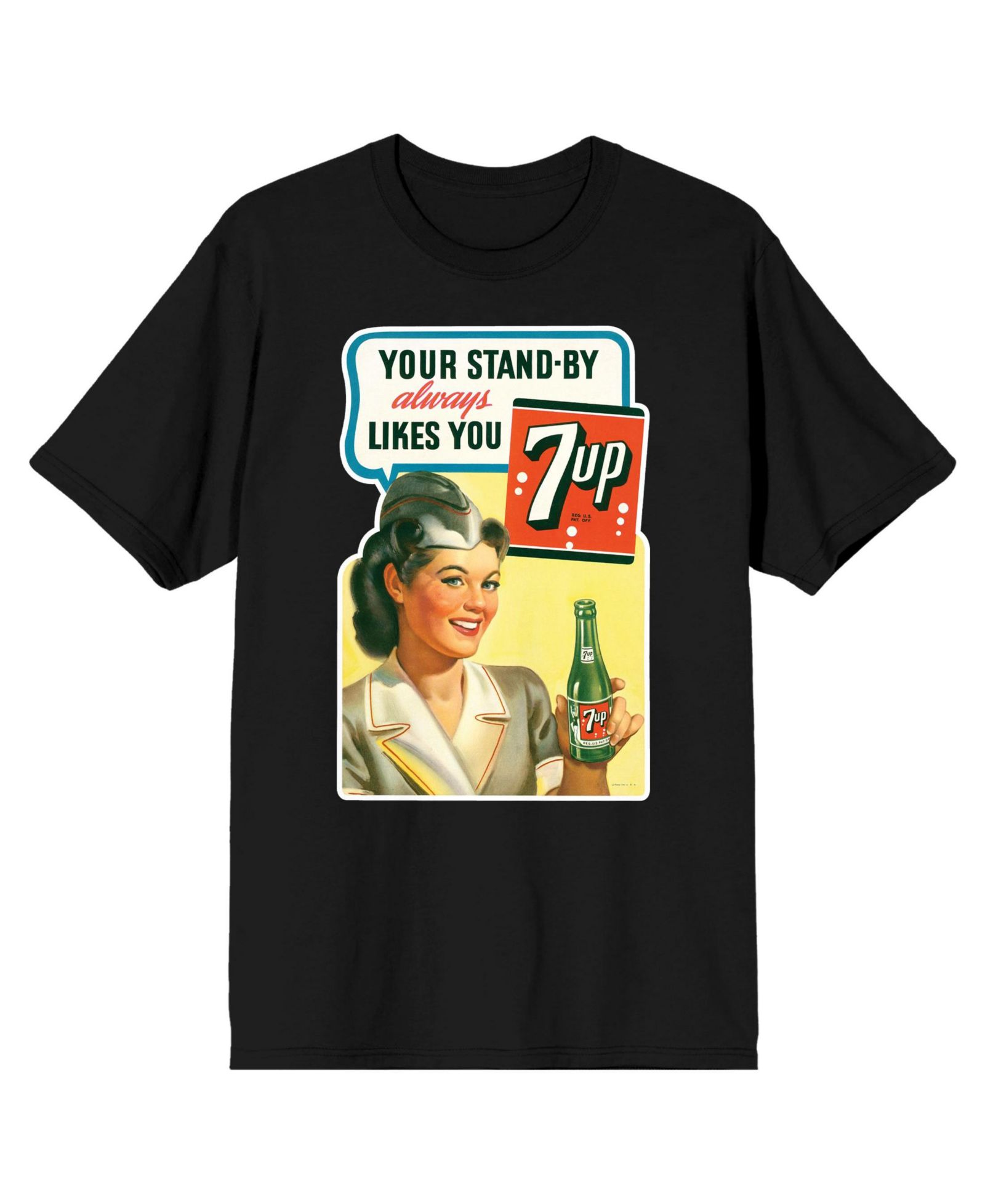 Мужская футболка 7UP Black Short Sleeve, размер 3XL