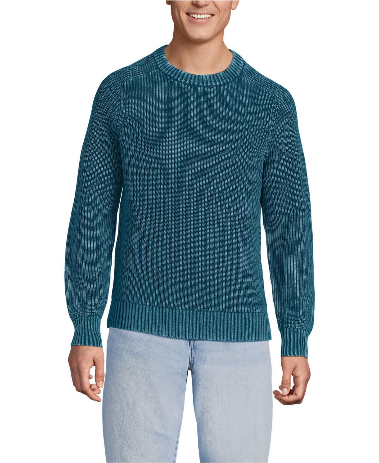 Мужской джемпер Lands' End Long Sleeve Sunwashed Drifter