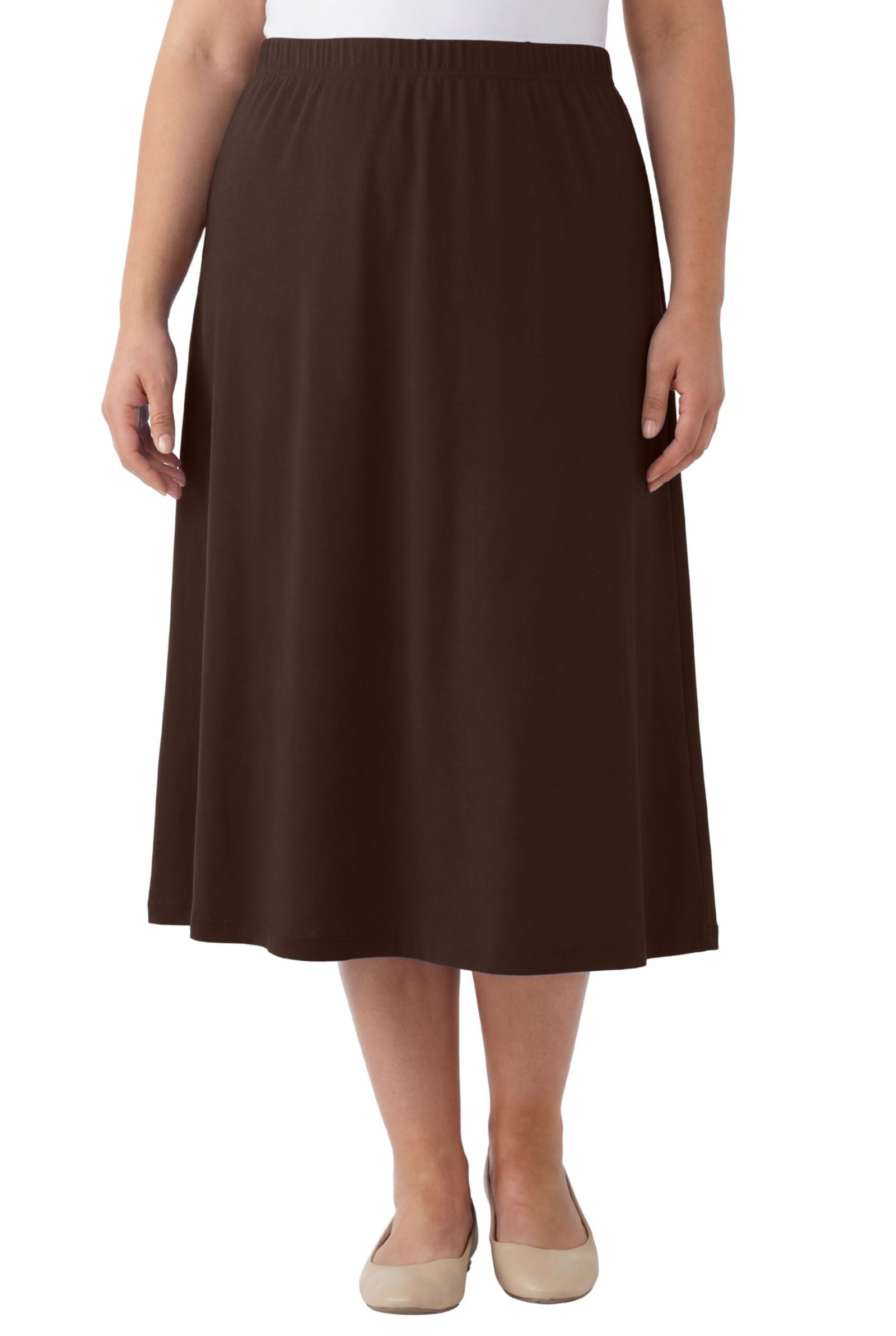 Woman Within Женский Plus Size 7-Day Knit A-Line Skirt