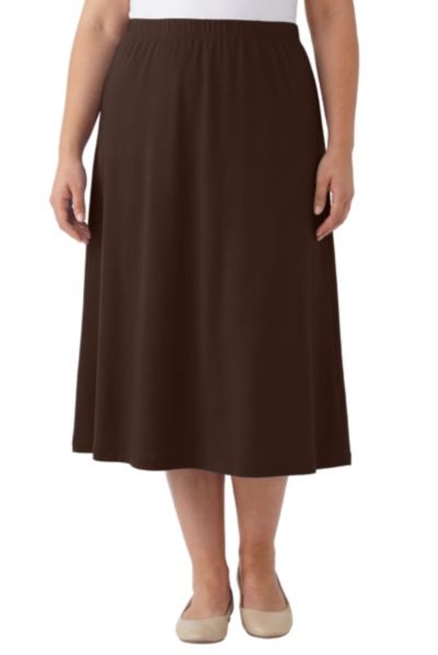 Woman Within Женский Plus Size 7-Day Knit A-Line Skirt