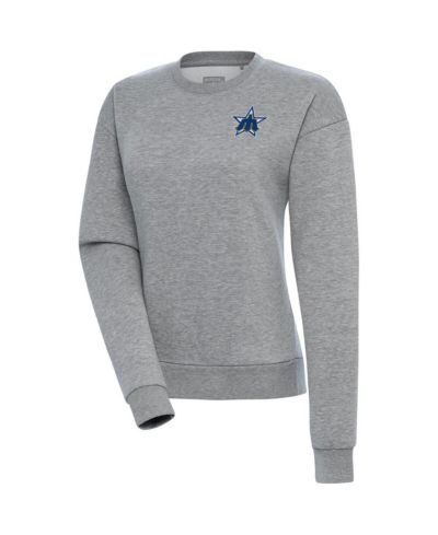 Свитшот Antigua Women's Heather Gray Seattle Mariners Cooperstown Victory с круглым вырезом
