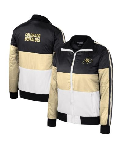 The Wild Collective Women's Gold Colorado Buffaloes Color Block Puffer Full-Zip Jacket