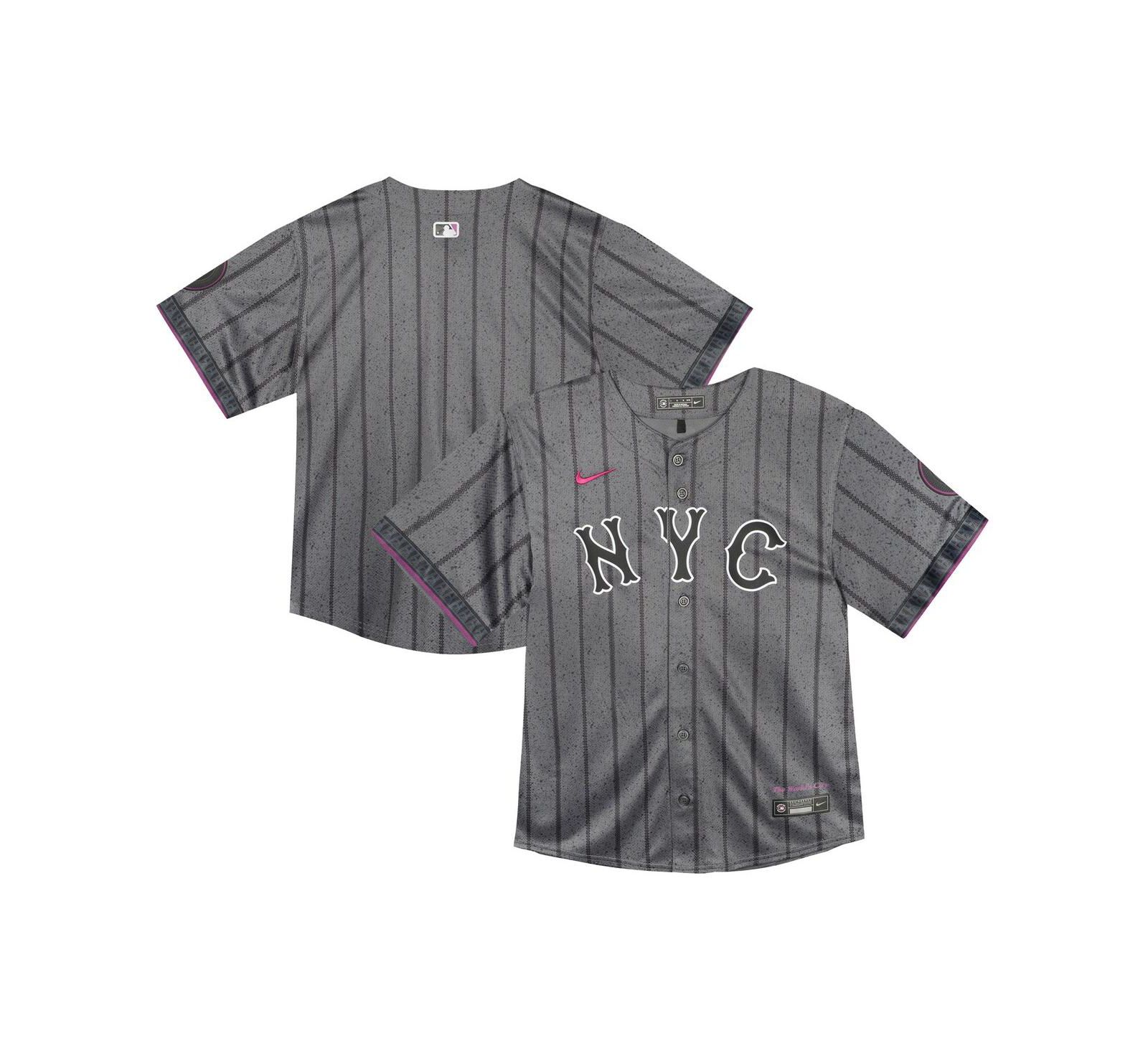 Детская джерси Nike Gray New York Mets City Connect Team Limited