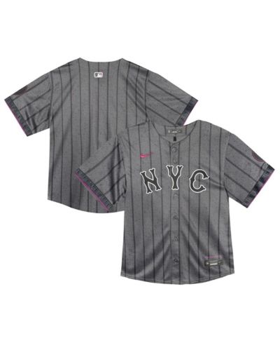 Детская джерси Nike Gray New York Mets City Connect Team Limited