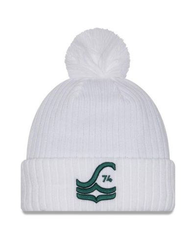 New Era Men's White Seattle Sounders FC 2025 Jersey Hook Cuff With Pom Knit Hat