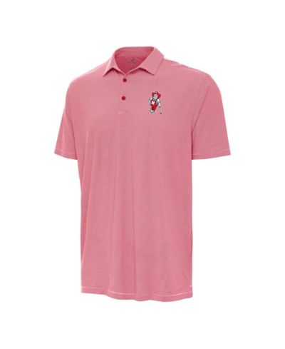 Antigua Мужская рубашка поло Scarlet Nebraska Huskers Herbie Husker Golf Twine