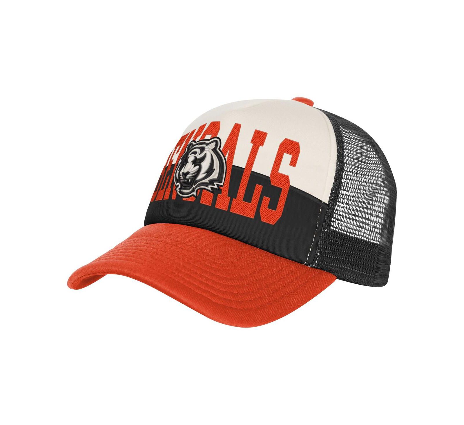 Outerstuff Детская кепка Trucker с принтом Cincinnati Bengals White/Orange