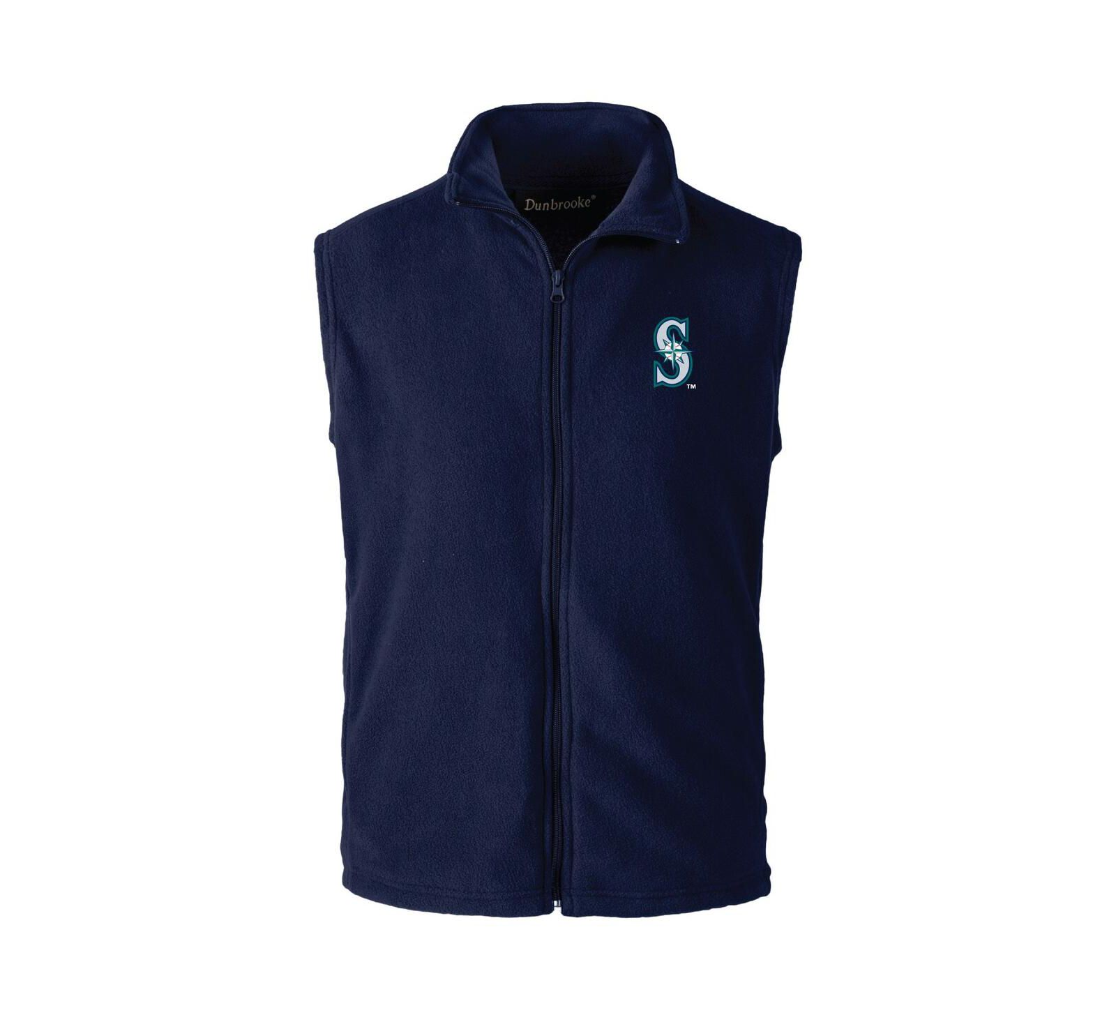 Dunbrooke Men's Navy Seattle Mariners Full-Zip Vest